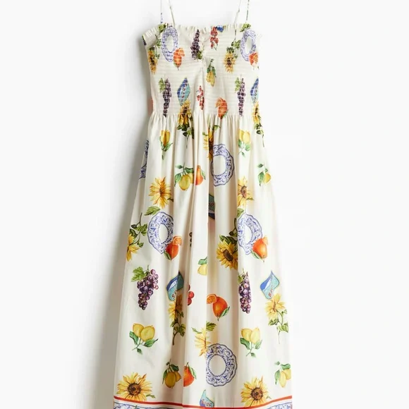 H&M SMOCKED-BODICE DRESS SIZE XS - Picture 6 of 7